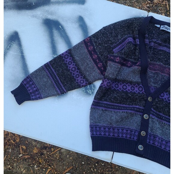 Vtg Zeppelin Button up Cardigan Sweater - Picture 2 of 9